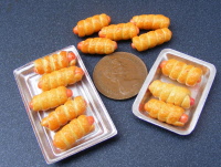 dolls house miniature sausage rolls all