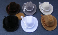 dolls-house-miniature hats cowboy all