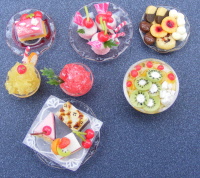 cakes on a glass plate