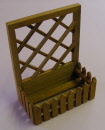 1 wooden flower bed holder