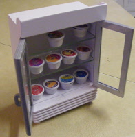 2 door cooler and ice cream tubs