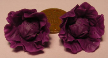 2 red untrimed cabbages new