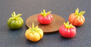 a dolls house miniature beef tomatoes