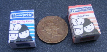 a dolls house miniature flour packets
