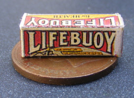 a dolls house miniature lifebouy soap packet