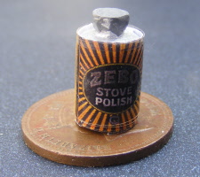 a dolls house miniature zebo stove polish