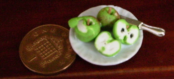 apples on a plate