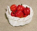 basket red peaches