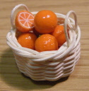 basket z with oranges