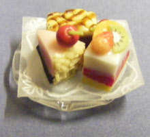 cakes on a glass plate 0209