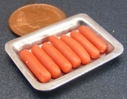 dolls-house-miniature 1-breakfast-sausages-in-a-tray