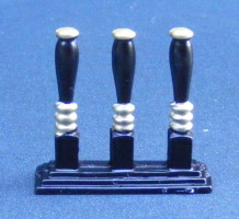 dolls-house-miniature beer pumps 3 black