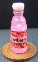 dolls-house-miniature bottle strawberry drink