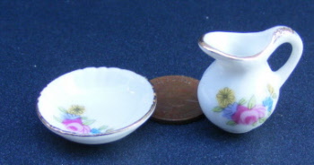 dolls-house-miniature bowl 7 jug pink