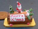 dolls-house-miniature cake christmas h8