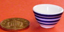 dolls-house-miniature ceramic blue & white mixing bowl