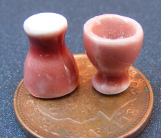dolls-house-miniature ceramic egg cups 2 dark pink