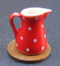 dolls-house-miniature ceramic water jug red