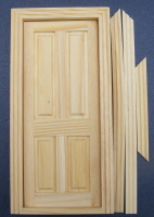 dolls-house-miniature door 4 panel