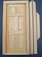 dolls-house-miniature door 6 panel