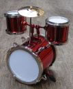 dolls-house-miniature drum set red