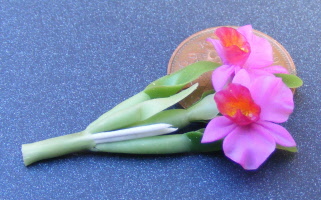 dolls-house-miniature flowers cattleya orchid 3 s