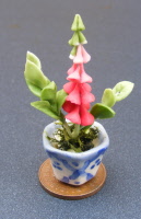 dolls-house-miniature flowers foxglove p red