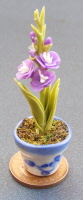 dolls-house-miniature flowers gladioli p mauve