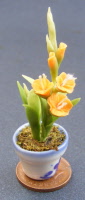 dolls-house-miniature flowers gladioli p orange