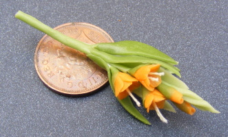 dolls-house-miniature flowers gladioli s orange