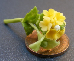 dolls-house-miniature flowers hydrangea s yellow