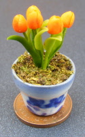 dolls-house-miniature flowers tulip p orange