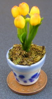dolls-house-miniature flowers tulip p yellow & red