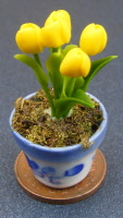 dolls-house-miniature flowers tulip p yellow