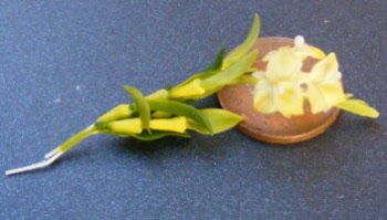 dolls-house-miniature flowers yellow dendrobiumorchid 10 s