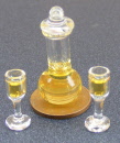dolls-house-miniature glass + decanter white wine