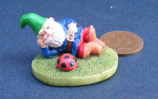 dolls-house-miniature gnome laying