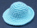 dolls-house-miniature hats - crochet blue