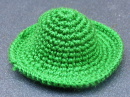 dolls-house-miniature hats - crochet green