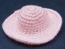 dolls-house-miniature hats - crochet pink