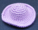 dolls-house-miniature hats - crochet purple