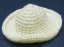 dolls-house-miniature hats - crochet yellow
