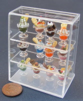 dolls-house-miniature icecream display glass