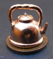 dolls-house-miniature kettle - copper
