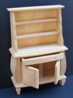 dolls-house-miniature natural wood display shelves