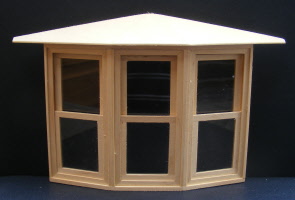 dolls-house-miniature window bay sash windows
