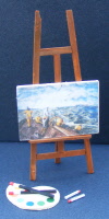 Artists Easel, Palette & Painting