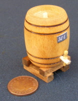 dolls-house-miniature-1-aaa-accessories-wooden barrel on a stand m