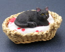 dolls-house-miniature-a-black cat 1