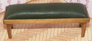 green leather bench z